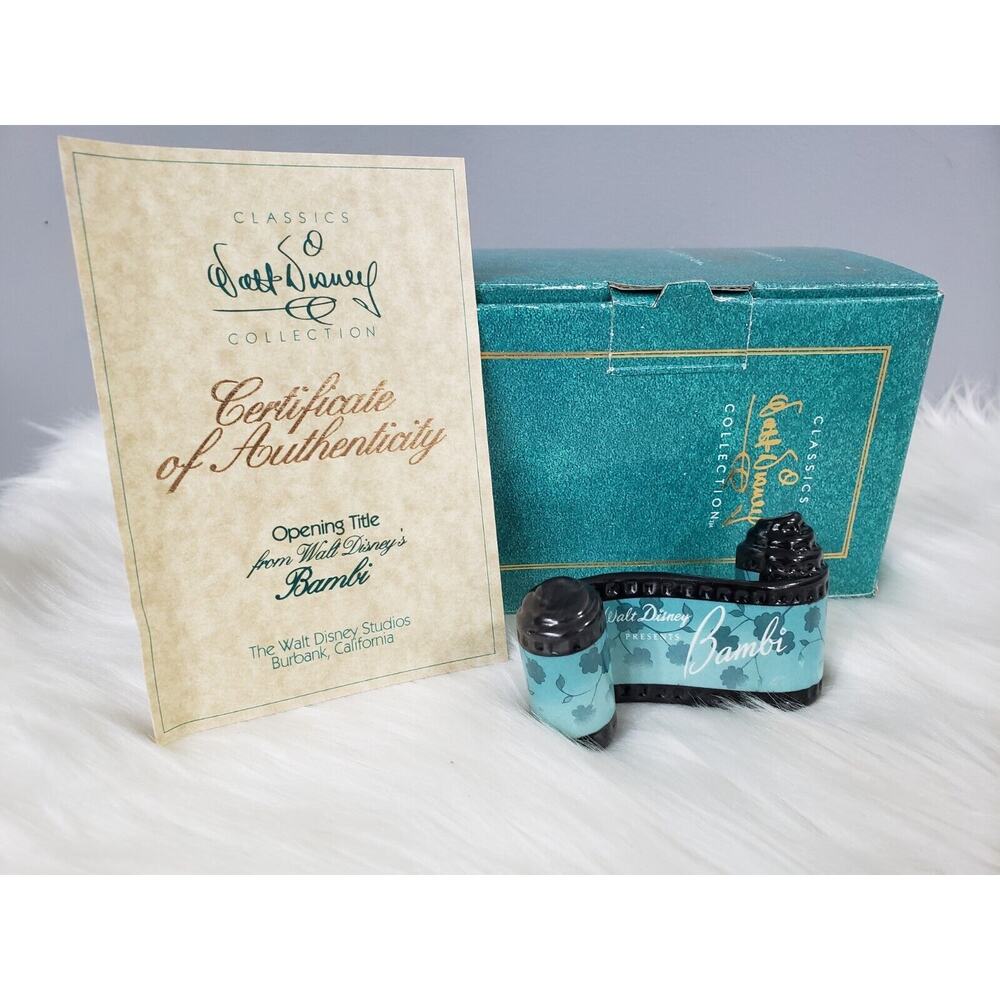 WDCC Disney Bambi Opening Title Movie Scroll‎ In Original Box with COA